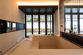 简约卫生间浴缸工装效果图