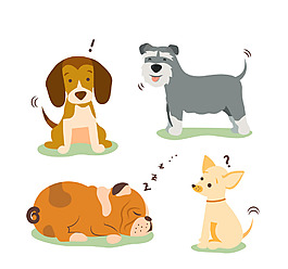 卡通狗狗元素素材