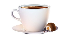 咖啡巧克力下午茶png元素