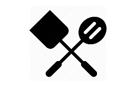 褐色厨具铲子png元素