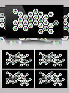 幻彩麻将光斑动态视频素材