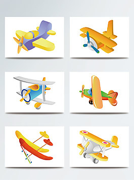 卡通飞机矢量素材