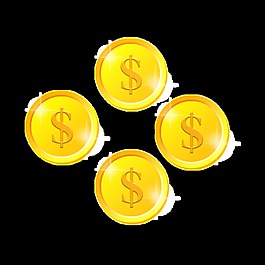 4个美金符号金币图安s