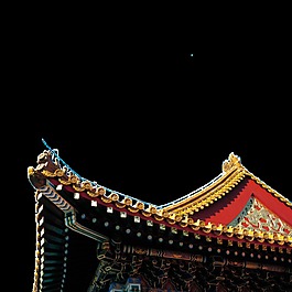 中式宫殿屋檐素材