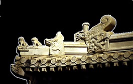 古风雕刻屋檐图案元素