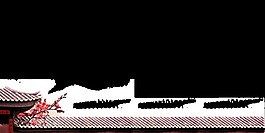 中国风梅花屋檐图案元素