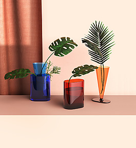 家庭装饰创意的组合花瓶jpg