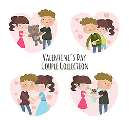 手绘情人节情侣系列