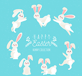 复活节卡通兔子系列