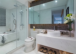 现代华丽浴室装修效果图