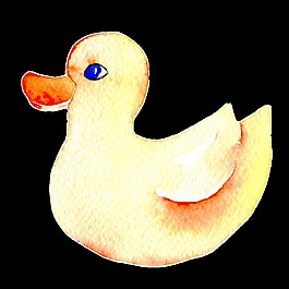 卡通小黄鸭PNG透明素材