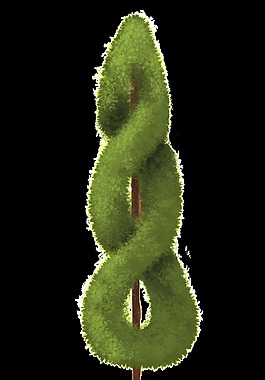 一颗缠绕的植物PNG透明素材