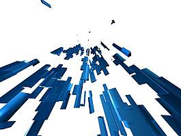 卡通蓝色飞舞图形png元素