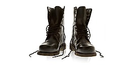 黑色男士短靴png元素