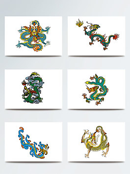 龙纹图案矢量素材