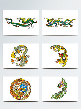 龙纹矢量图案素材