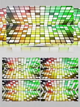 彩色三维光斑动态视频素材