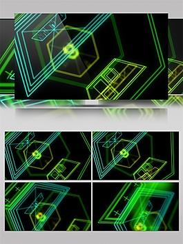 绿色星际光束动态视频素材