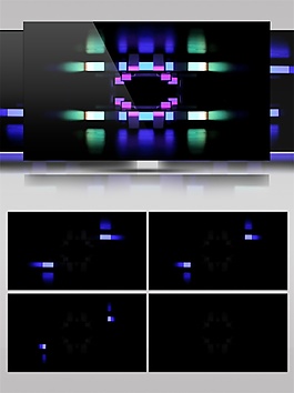 蓝色动感光斑动态视频素材