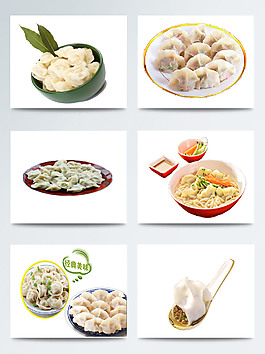 迎新年吃饺子素材图案