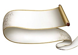 卡通白色字画png元素