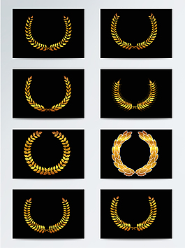 金色黄金麦穗素材图ai矢量元素