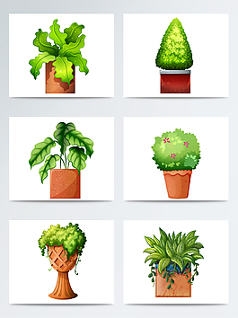 盆栽植物AI格式