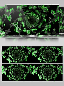 绿色迷幻光雾动态视频素材
