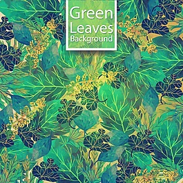 热带树叶矢量背景设计