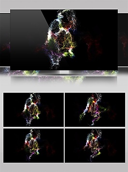 彩色梦幻光斑动态视频素材