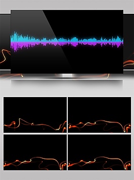 蓝色光纹波动视频素材