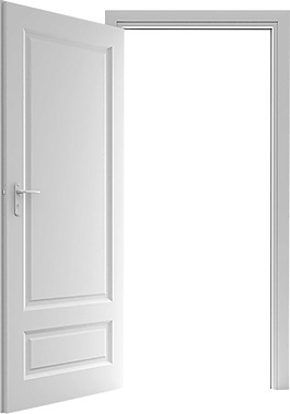 白色木门门框png元素