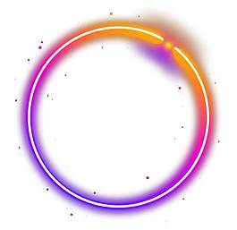 卡通彩色圆圈png元素