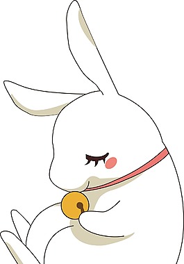 卡通可爱小白兔png元素
