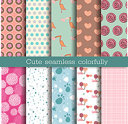 时尚彩色植物和动物纹理