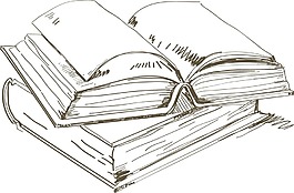 卡通手绘书籍png元素