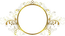 创意黄色圆圈png元素