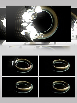 白色动感皎月动态视频素材