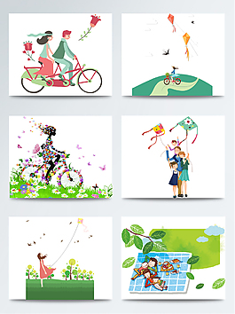 2018春天踏青创意元素设计