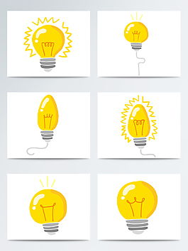 扁平矢量灯泡