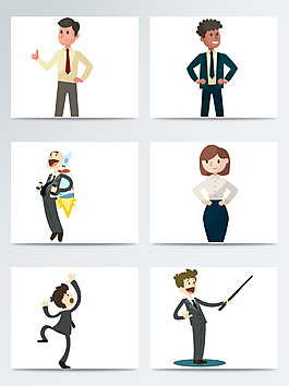 扁平矢量商务招聘人员