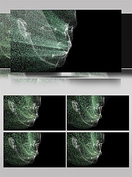 绿色激光面具动态视频素材