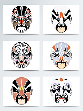 中国风京剧脸谱PNG素材