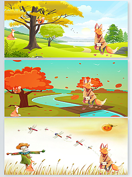 卡通风海报配图背景