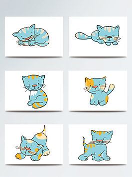 卡通小猫咪素材设计