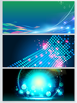 粒子光效渐变展板背景