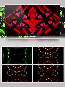 红色激光花动态视频素材