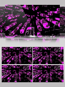 紫色脉冲光束动态视频素材