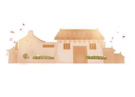 扁平卡通房屋建筑png元素