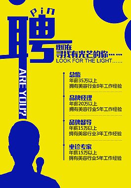 个性时尚招聘海报